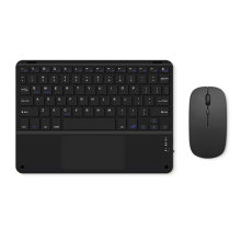 Touchpad Bluetooth-Tastatur mit Maus für PC Tablet Gaming Wireless Schwarz