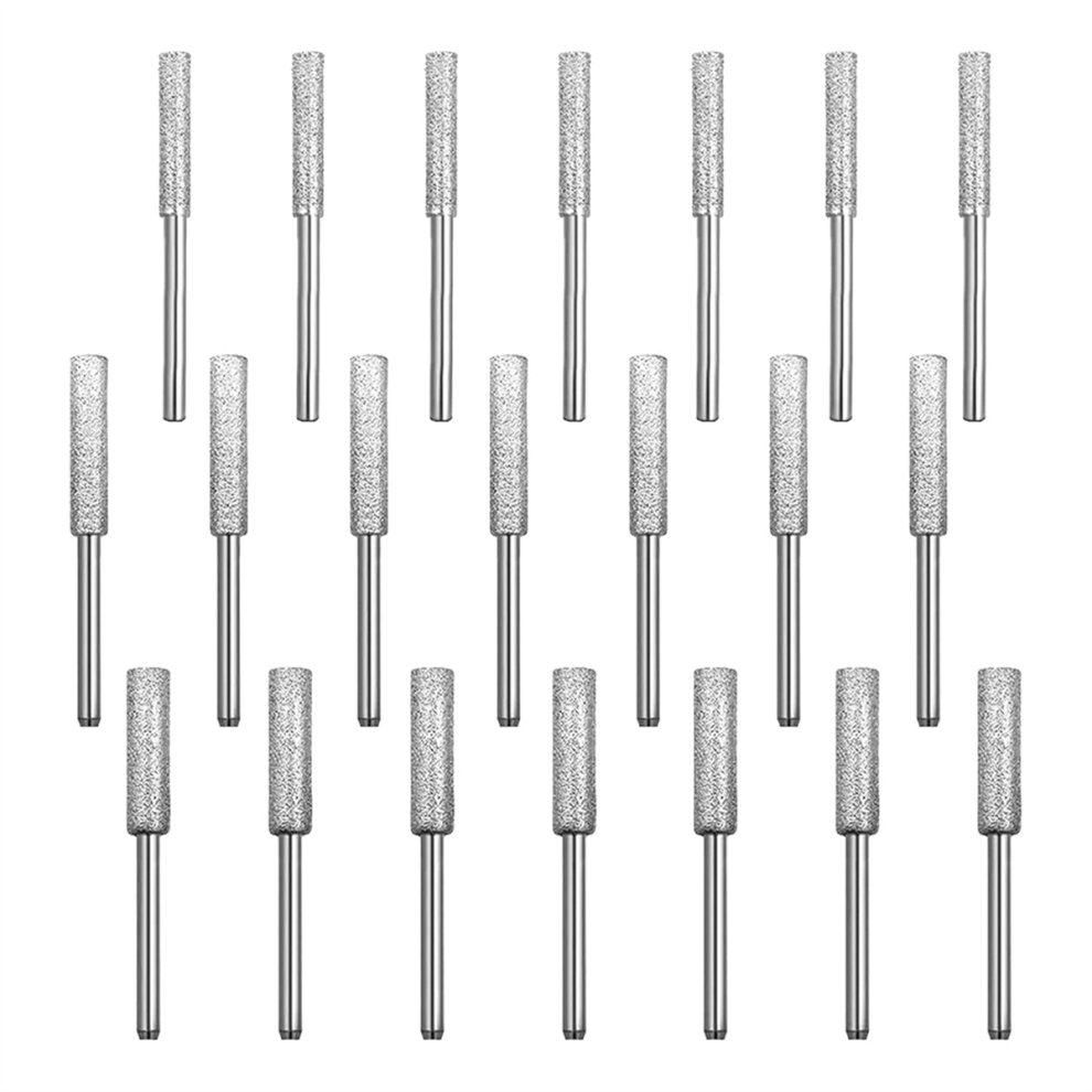 21Pcs Diamond Chainsaw Sharpener 1/8Inch, High Hardness Burr Grinding Stone Sharpening Kit 4853024094069