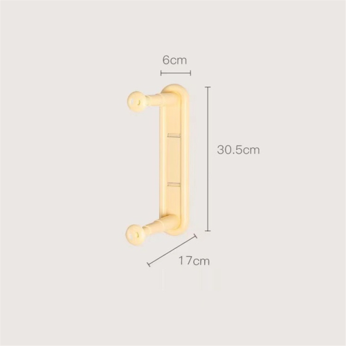 Telescopic Clothes Rack Receiver Wall-Mounted Storage Artifact Non-Punching Yellow 2