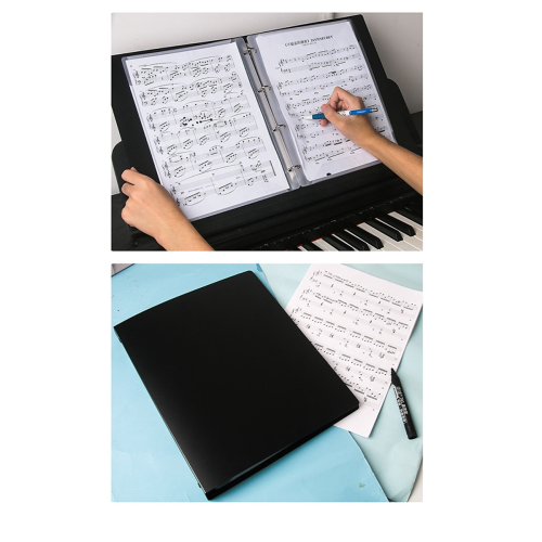 Classeur de partitions, accessoires pour pupitre, support, classeur de chœur inscriptible et détachable 1