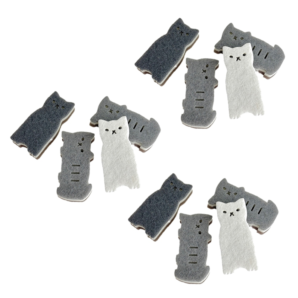 Cat Sponge Household Kitchen Thick Imitation Loofah Cleaning Degreasing Wipe Baijie Dishwashing-image-OPC-PH6YQHW-NEW