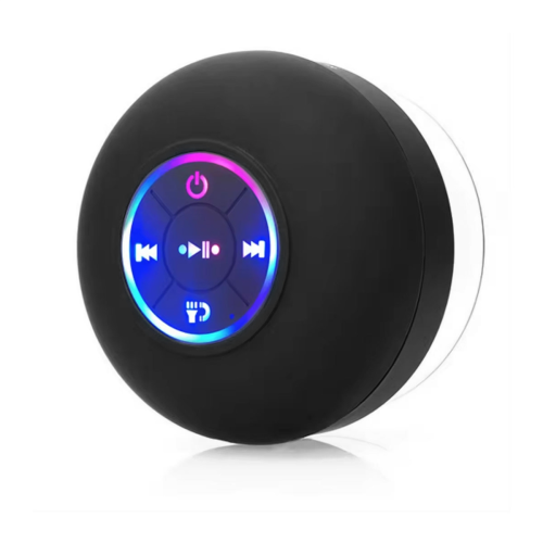 Shower Speaker Mini Bluetooth Waterproof Portable with LED Light for Outdoor