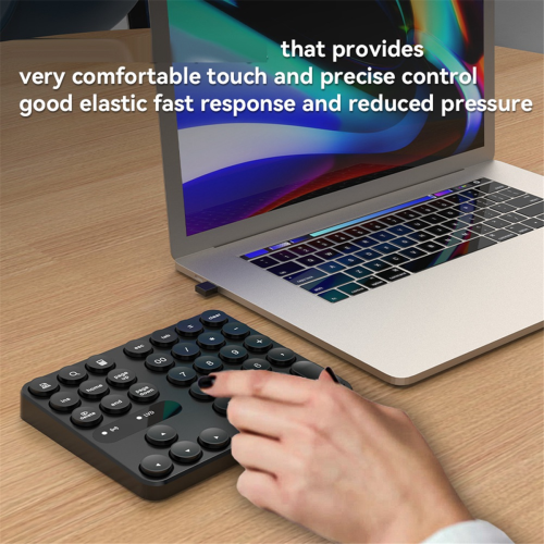 Rechargeable Double Bluetooth Number Pad Wireless Numeric Keypad 35-Keys External Numpad Keyboard Data Entry 2