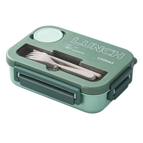 Boîte à lunch Bento avec couverts, 4 compartiments, étanche, compatible
