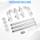 Adjustable Motorcycle Handlebars Handle Bar, Detachable Steering Hangers Bars System for 125cc Scooter Silver 10