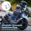 Adjustable Motorcycle Handlebars Handle Bar, Detachable Steering Hangers Bars System for 125cc Scooter Silver 5