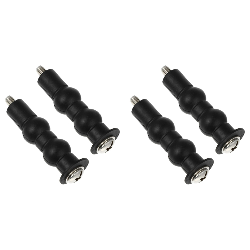 4-Pack Toilet Screws Fixing Bolts Seat Bolt Caps Suitable For Top Mount Black 4853024007854