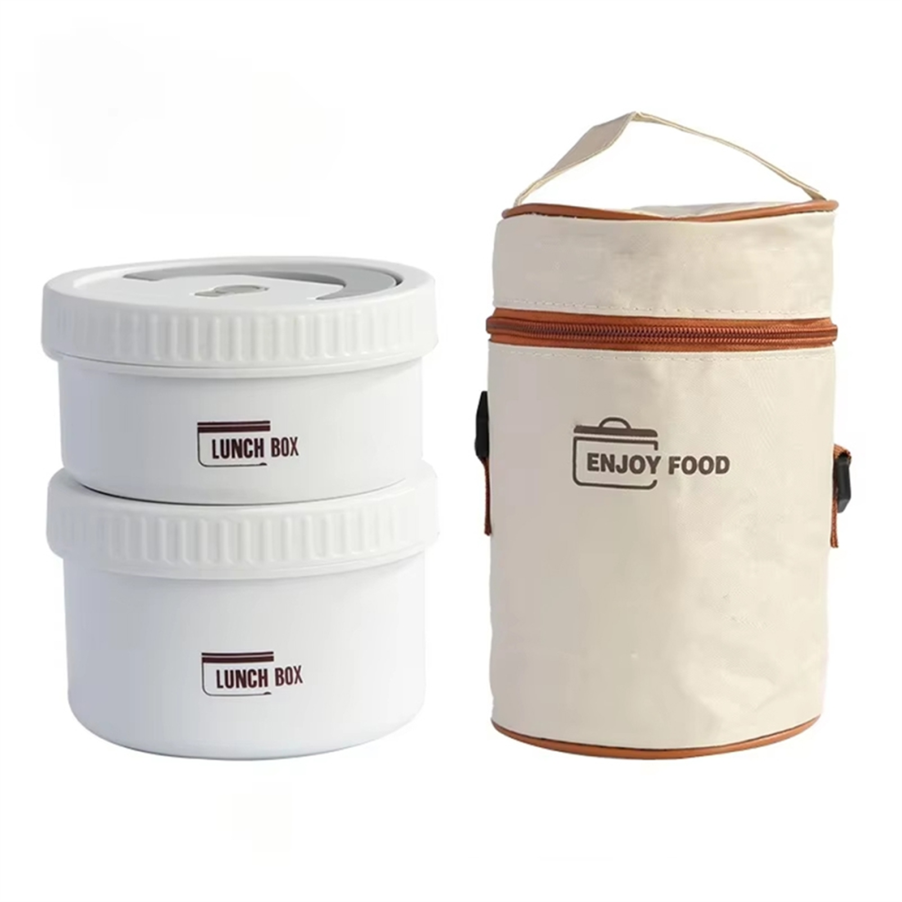 Boîte à lunch isotherme en acier inoxydable, contenant pour repas avec sac isotherme, conservation des aliments pour repas chauds et froids A