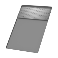 Kaffeemaschinenmatte für Arbeitsplatten, 15,75 x 23,6 Zoll, Bar mit abnehmbarem Abtropfgestell, erhöhte, auslaufsichere Kanten, B