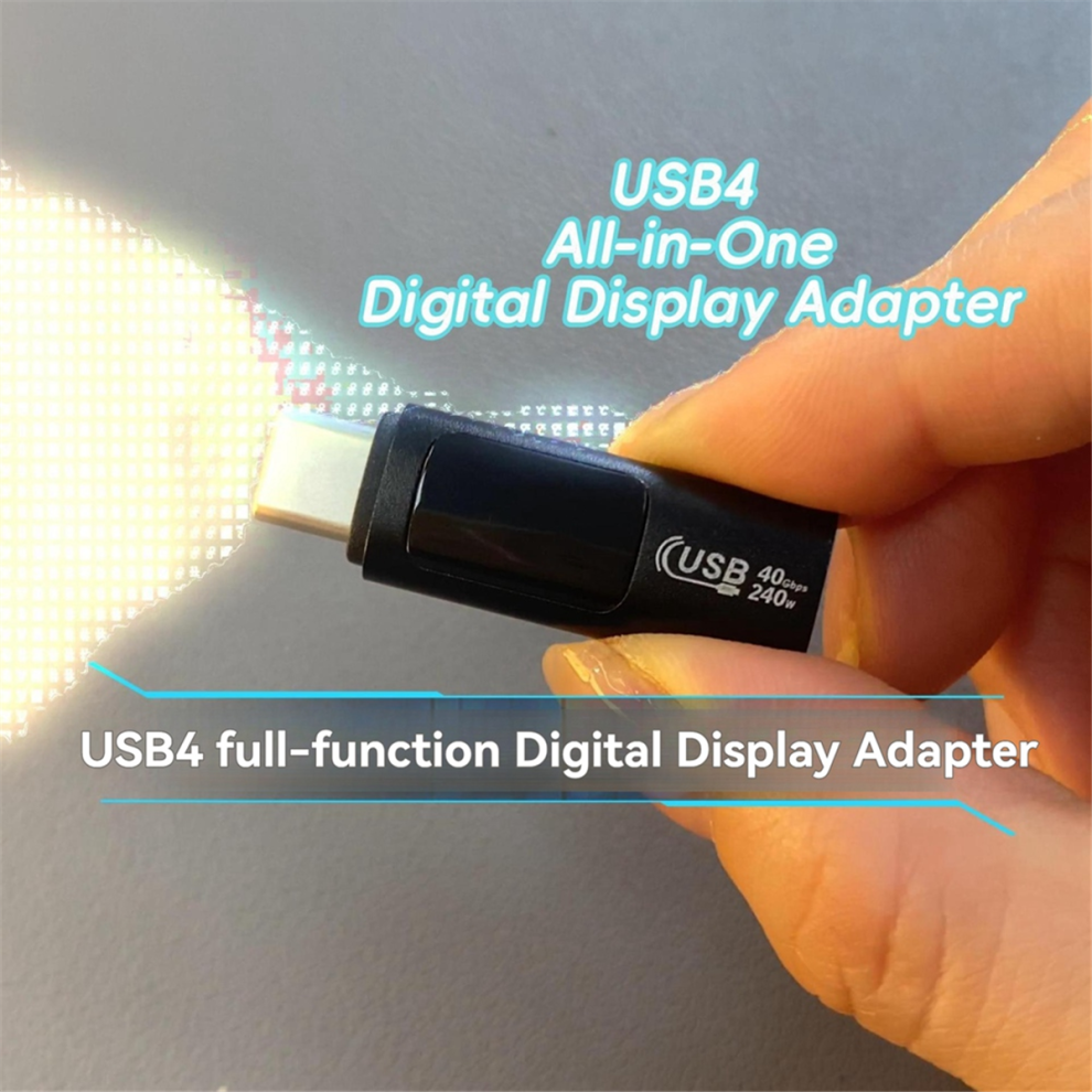 Usb C Otg Adapter Type To Type-C 40Gbps 240W Digital Display Data Transfer Black 4853024016375