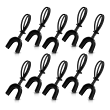 10 Pcs Strapped Mouth Guard Sports Mouthguard with Strap for Adult Boxing Basketball Hockey Taekwondo