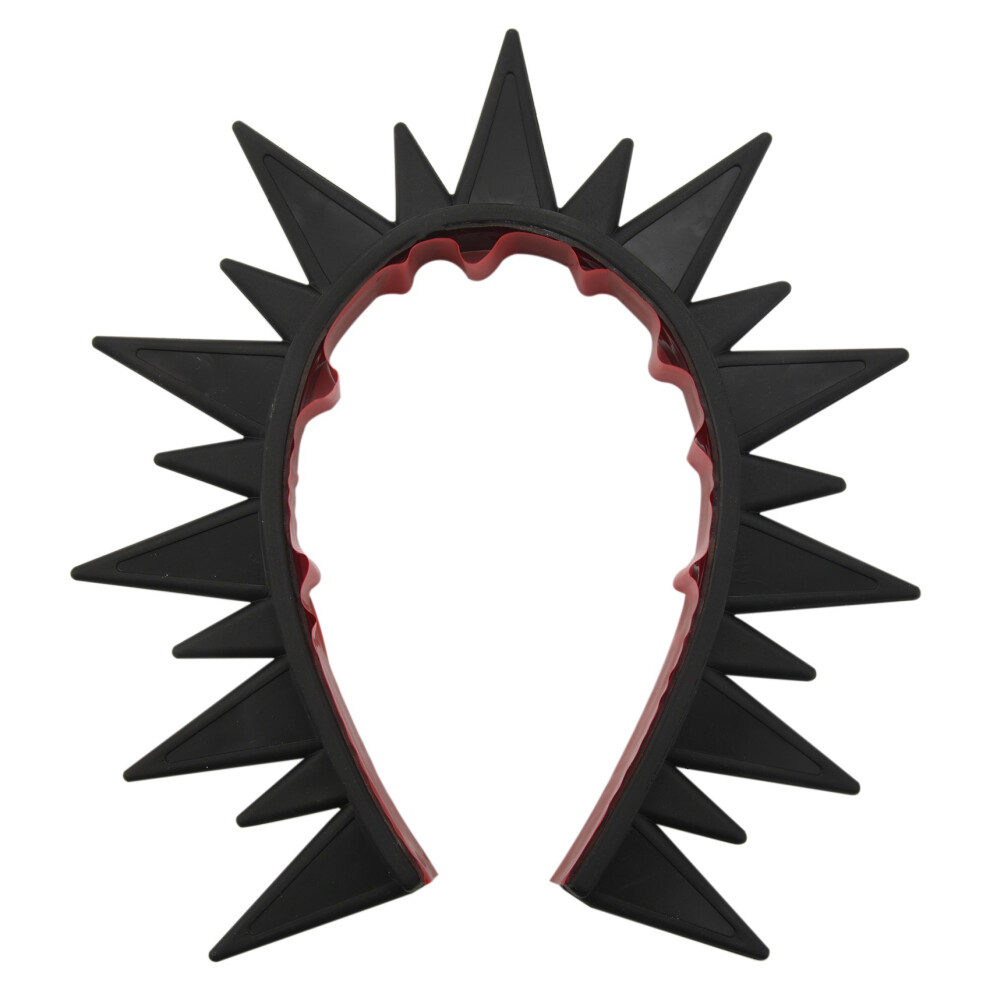 Reflective Motorcycle Helmet Mohawk Spikes Rubber Saw With Decals(Helmet Not Included) Red 4853024022567