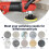 Kit de 16 discos de polimento diamantados de 4 polegadas e 100 mm, úmidos/secos, para pedra, concreto e mármore 10