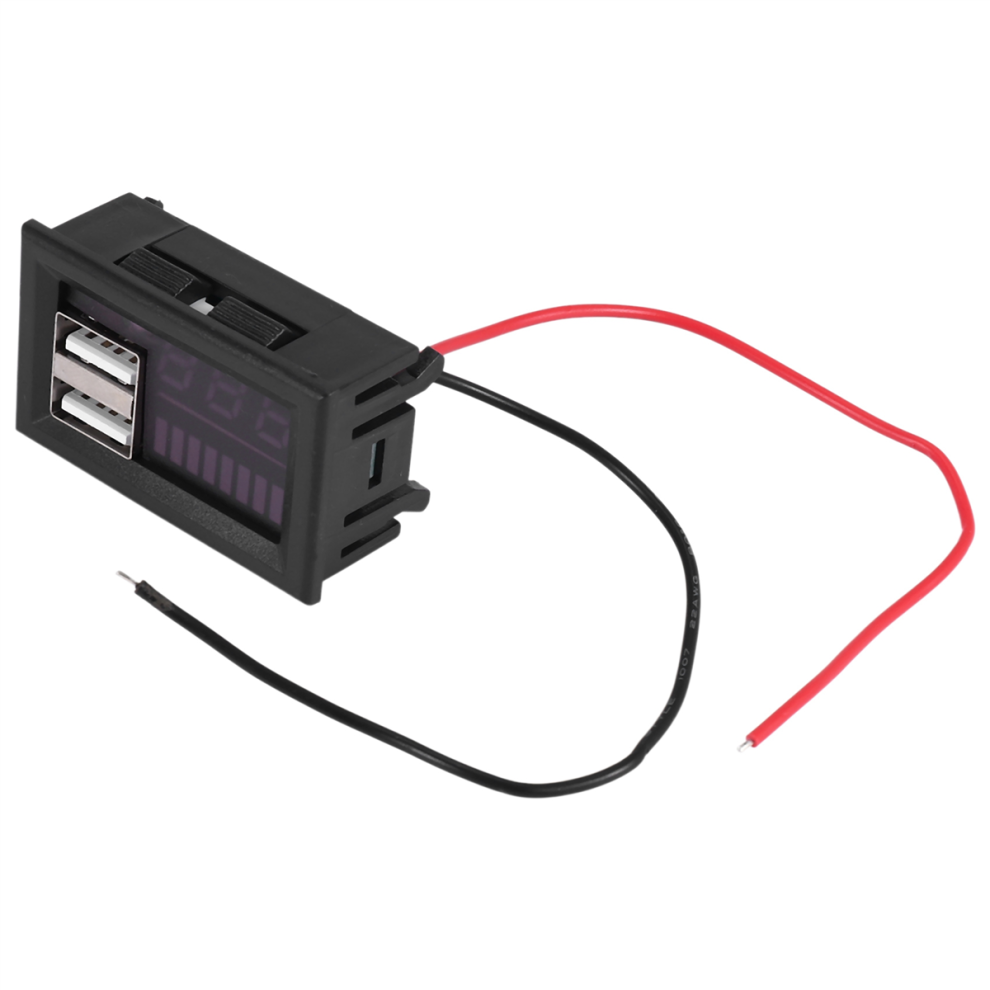 12V Digital Voltmeter Voltage Battery Panel Meter For Car Motorcycle Usb 5V 2A Output 4851265612158