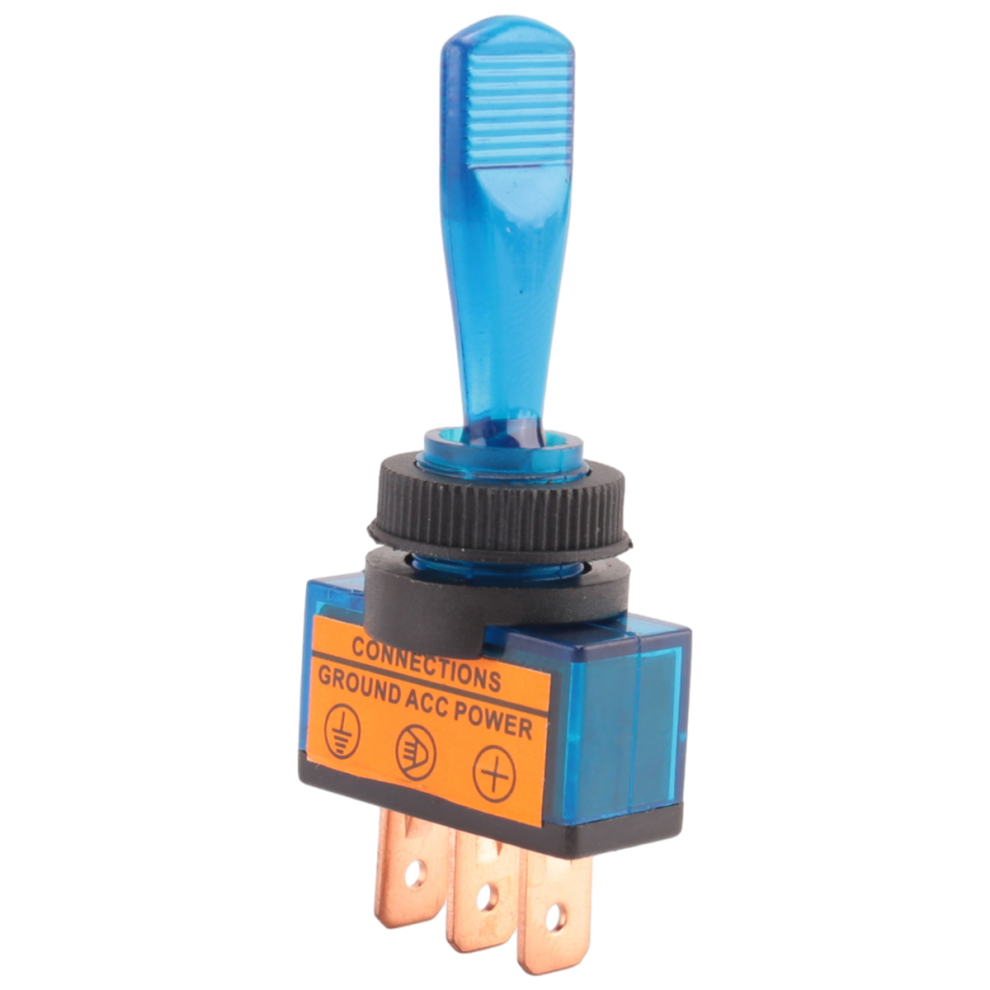 Interrupteur à bascule lumineux 12 V CC 20 A, 4 pièces, commande de tableau de bord pour voiture, bateau, SPST ON/OFF