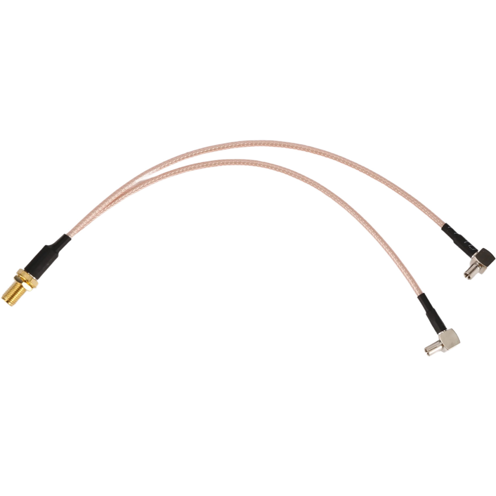 8 Inch Sma Female To Y Type 2 X Ts9 Angle Male Connector Splitter Combiner Cable,& Gold/Silver 4853476072844