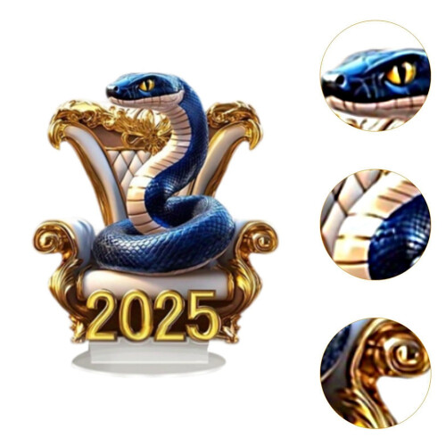 Statue de serpent décorative pour bureau, chambre, restaurant, accessoires de Nouvel An 2