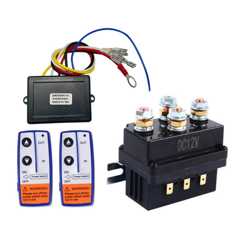 Σετ ρελέ βαρούλκου 12V 500A 4450 με 2 τηλεχειριστήρια + χειριστήριο