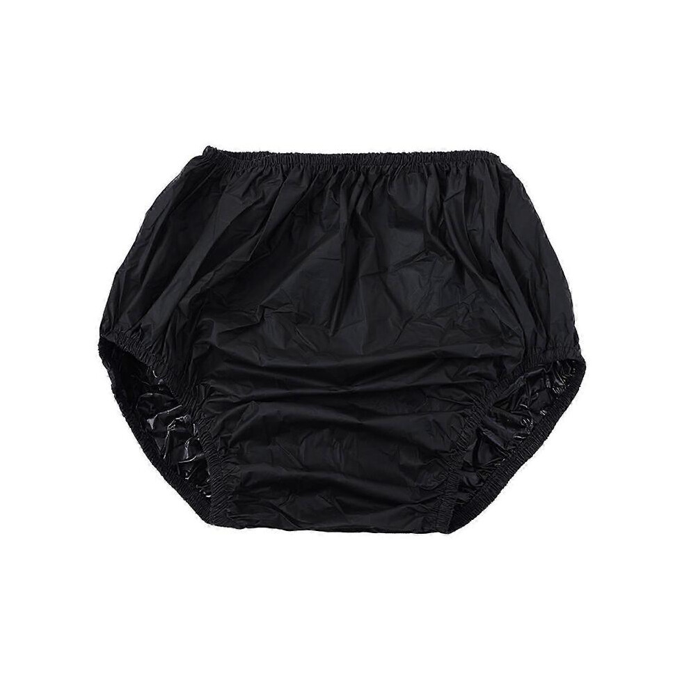 (S, Black) Waterproof Adult Diaper Cover with Incontinence Underwear for Disabled Elderly Postpartum Color XL