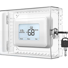 Large Thermostat Lock Box Cover with Key for , Clear Fits Thermostats 5H X 6inch W or Smaller