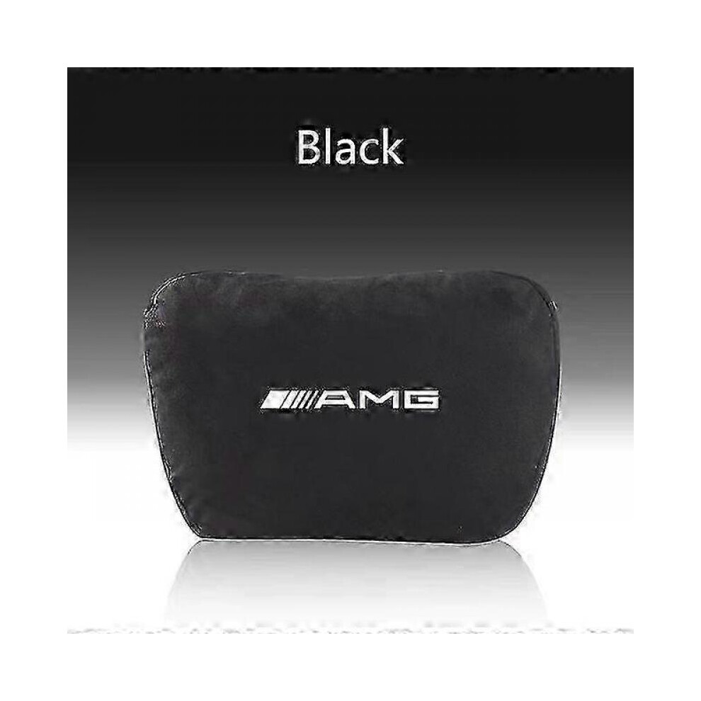 (1Pcs Black) High-Grade Mercedes- AMG Car Rear Headrest Neck Pillow with Soft Neck Support for Models A B C E W203 W204 W205 W206 W210 W211 and W212-image-OPC-PH6YZJQ-NEW