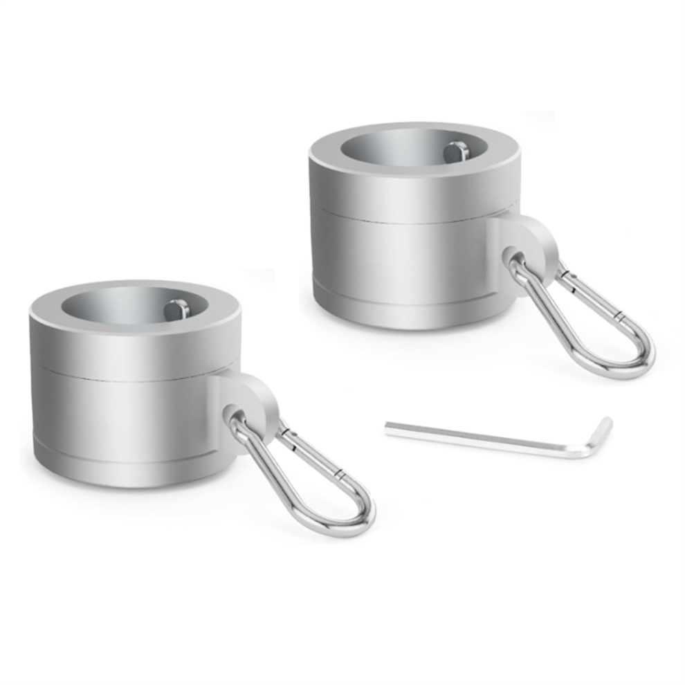 Kopinma 1 Pair Aluminum Alloy Flag Pole Rings 1In, 360 Degree Rotating Mounting For 0.75-1.02 Inch Diameter Flagpole
