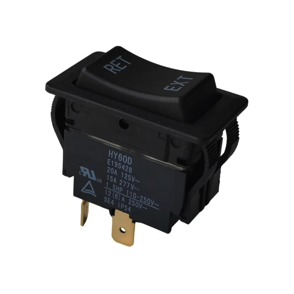 Hy60d Rocker Switch,Automatic Reset Ret-Ext,Control Bi-Direction Reversing Of Motor 20A 125Vac 12(6)A 250Vac 4853024017716