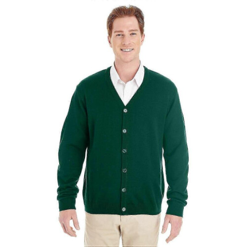 (5XL, HUNTER) Buttoned V-Neck Sweater Cardigan for Men