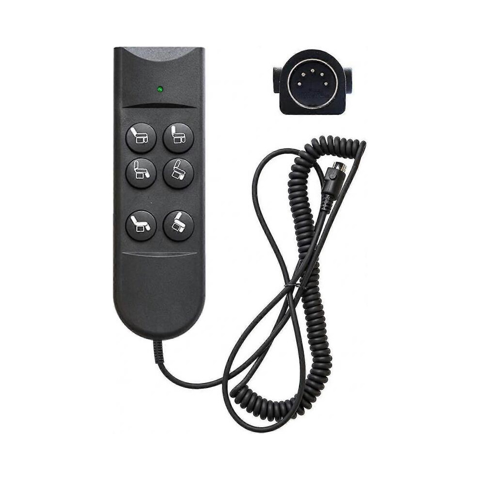 Hand Control with 6-Button Remote for Power Recliners and 5-Pin Lift Chairs