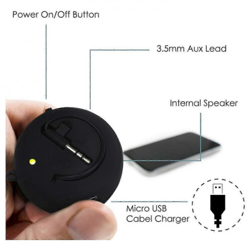 Portable Rechargeable Mini Speaker with 3.5mm Headphone Jack and Aux Input 2