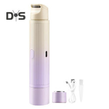 (purple) Double-head Women Electric Epilator Rechargeable Waterproof Face Body Bikini Area Arm Leg Hair Removal Device Hair Remover Trimmer Shaver
