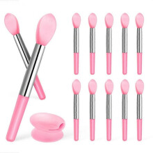Pinceau à lèvres en silicone 10 pièces Makeup Lipstick Brush Stick Applicator Makeup Stick Fit Lip Mask Oil