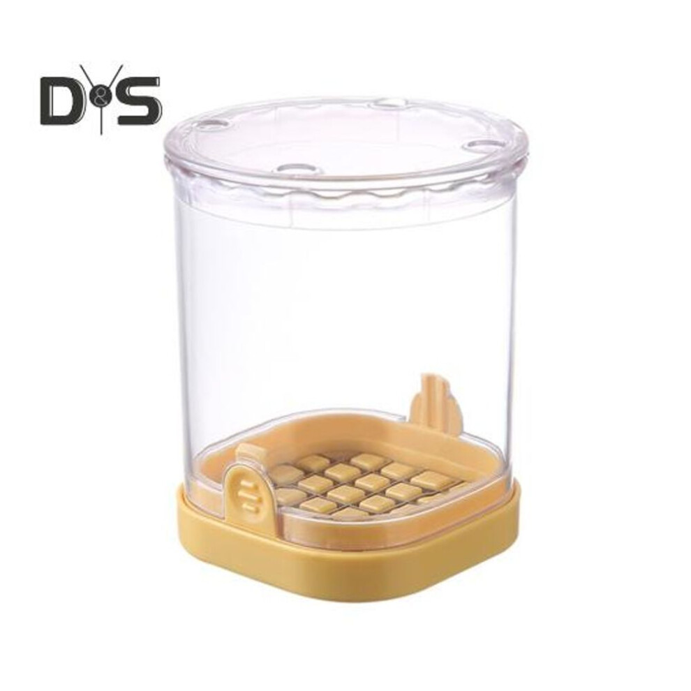 (yellow) Vegetable Chopper Multifunctional Dicing Machine with Container And Stainless Steel Blades Efficient Cleaning Dicing Kitchen Essential Slicer