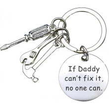 If Daddy Cant Fix It No One Can Keychain Gift for Birthday Christmas Father's Day Gifts for Daddy