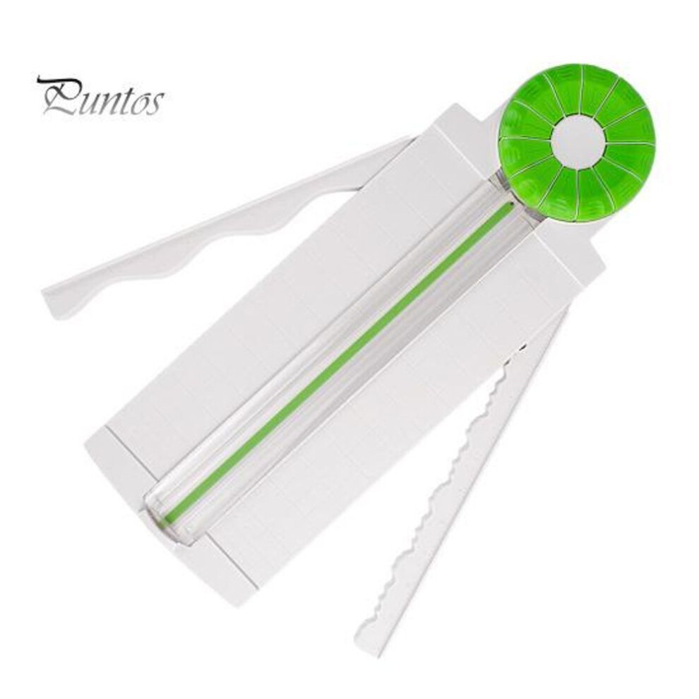 Paper Craft Edge Cutter 12-in-1 Multifunctional Scrapbooking Tool With Safety Design Turntable Precision Measurement Decorative Paper Cutting Tool