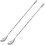 Cocktail Mixer for Drinks, Stainless Steel 12" Long Handle, Silver 2 Pieces 1