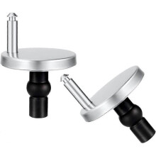2 Pack Toilet Seat Hinges Fixing Quick Release Top Fix Blind Hole Fittings Expanding Rubber Screws