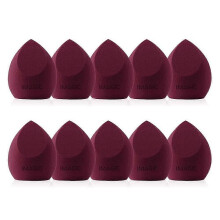 Makeup Sponge Set Non-Latex Makeup Foundation Blending Beauty Sponge (10pcs Burgundy)