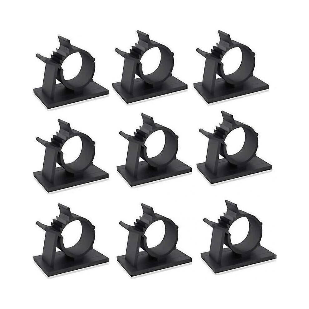 50Pcs Black Self Adhesive Backing Nylon Cord Adjustable Cable Clip Adhesive Cable Management Hanger 5004229954460