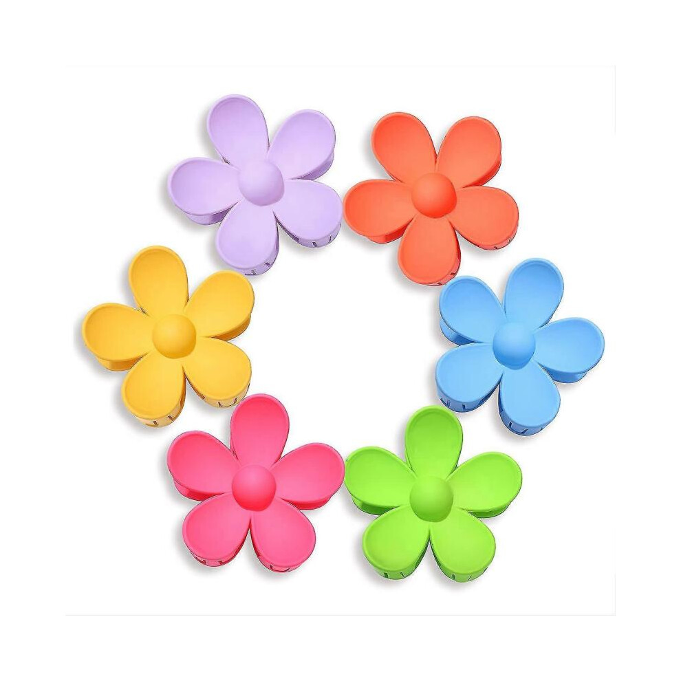 Big Hair Claw Clip Flower Hair Clip Non-slip Cute Hair Clip Hair Clip Jaw Clip 6 Colors Suitable for Girls And Girls with Medium A-image-OPC-PH6ZD9D-NEW