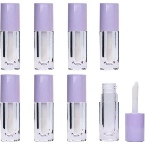 8 Lip Gloss Tubes with Empty Stick, 6.5ml Refillable Lip Gloss Bottle Mini Lipstick Bottle