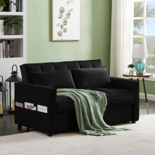 (Black) Mallard 2 Seater Sofa Bed