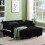 Snugg Furniture (Black) Mallard 2 Seater Sofa Bed 3