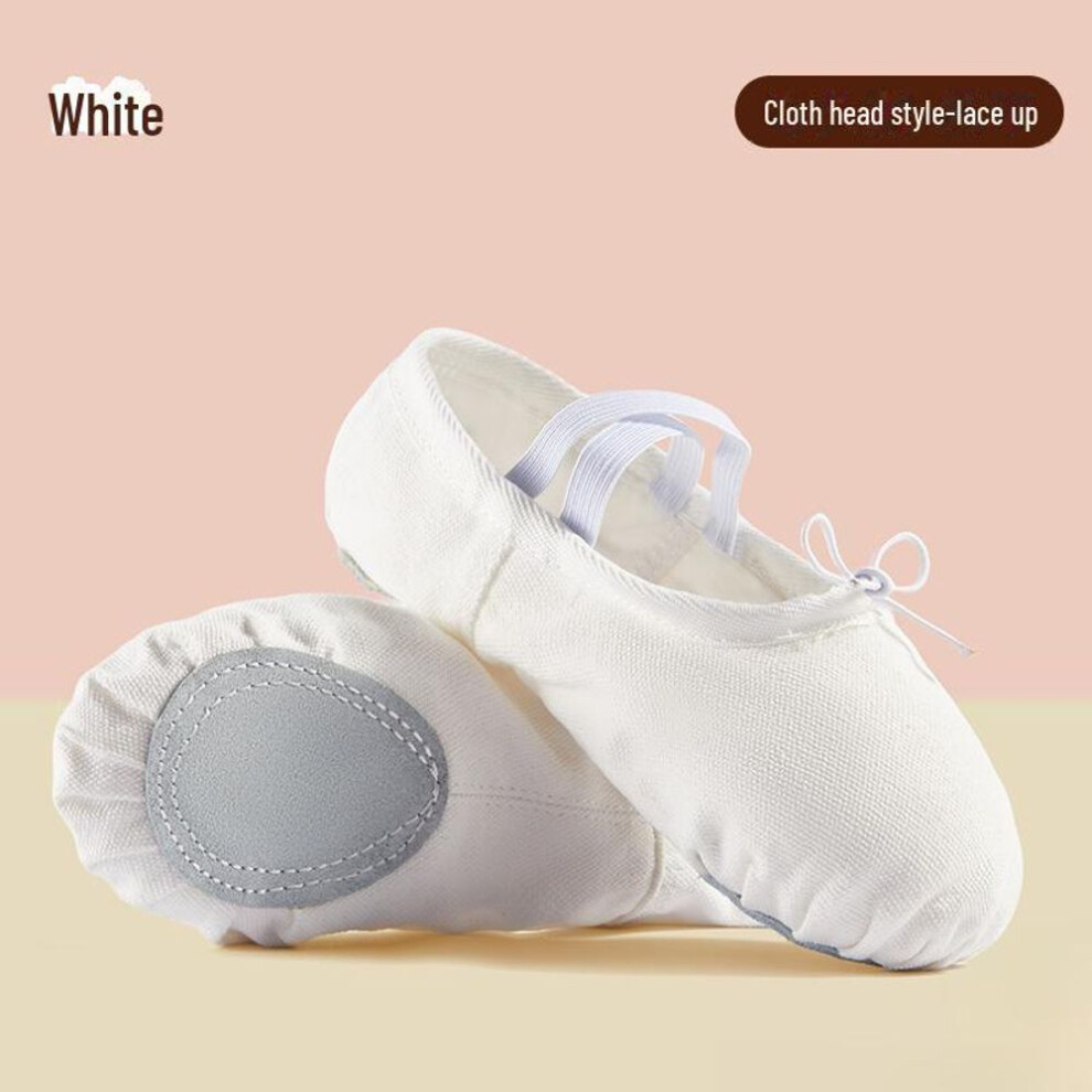 (white, 34) Children's Dance Shoes With Laces And Soft Soles, Ballet Cat Claw Shoes For Adults, Yoga Practice Dance Shoes