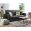 Snugg Furniture (Black) Martin Linen Fabric Reversible Footstool Sofa-Bed 1