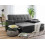 Snugg Furniture (Black) Martin Linen Fabric Reversible Footstool Sofa-Bed 3