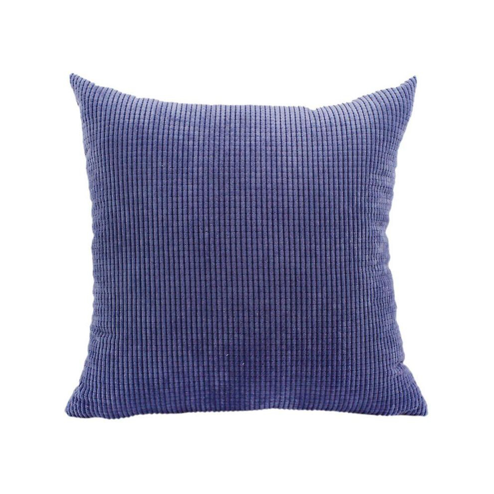 Soft Throw Pillow Case Blue Square Sofa Waist Cushion Cover 50 X 50 Cm