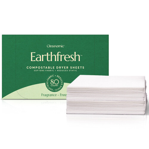 Cleanomic Earthfresh Φύλλα Μαλακτικού Υφασμάτων, Απαλύνουν & Αφαιρούν Στατική Ηλεκτρισμό