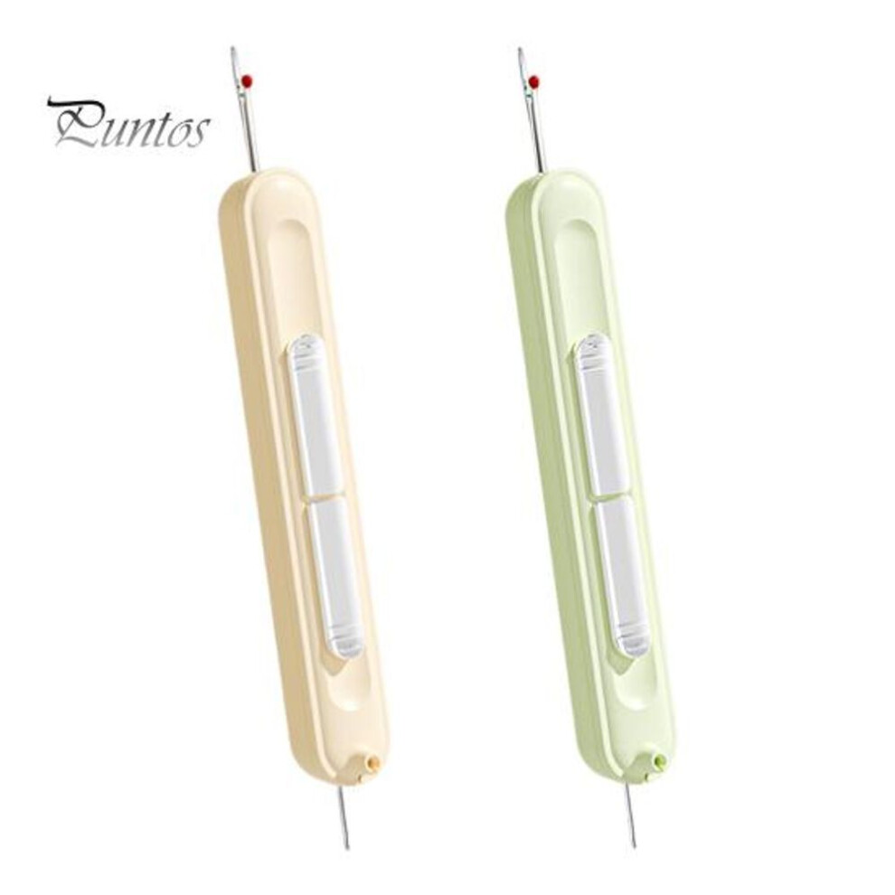(as the picture, C) Plug-in Needle Threader 2-in-1 Needle Threader And Thread Removal Tools Stretchable Portable Seam Opener For Hand Sewing Knitting Quilting