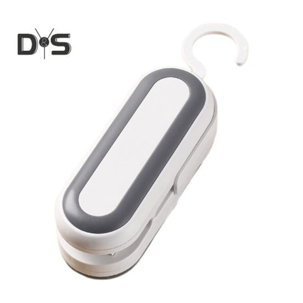 (white) Mini Bag Sealer With Cutter Rechargeable Food Sealer Machine For Snacks Household Kitchen Heat Sealer